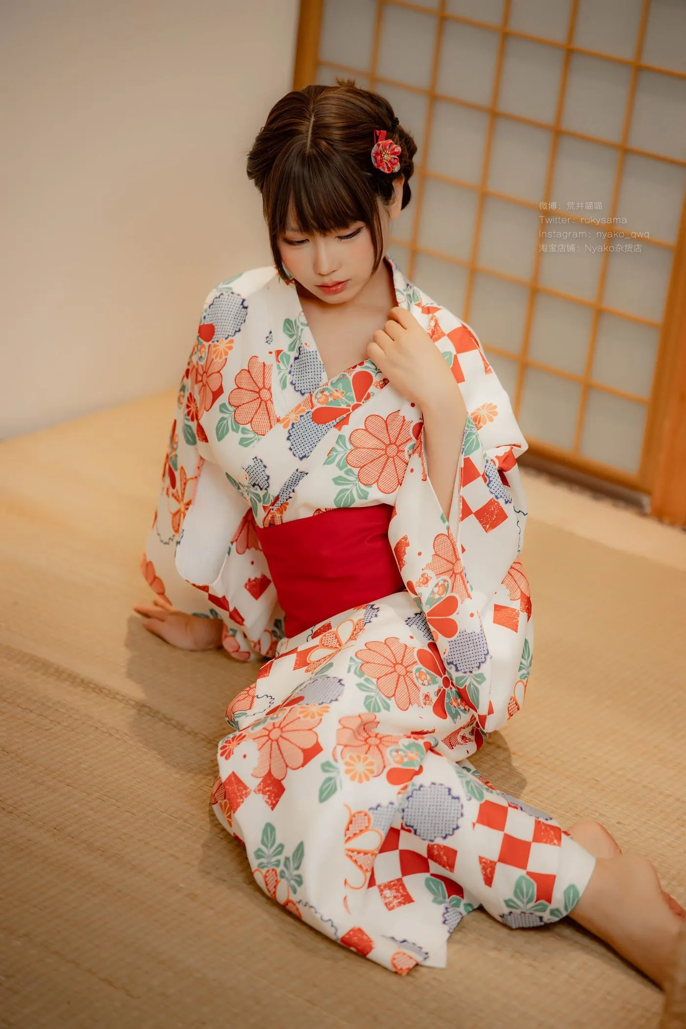 Nyako喵子 – NO.58 和风烂漫正片自拍-电子版41 和风烂漫-浴衣 [86P]插图1